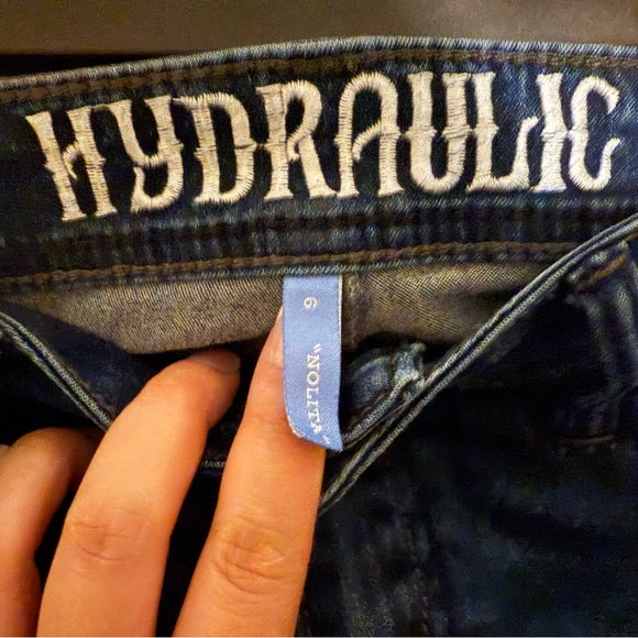 Women’s Hydraulic Dark Wash “Nolita” Mid-Rise Capri Jeans - Picture 6 of 6